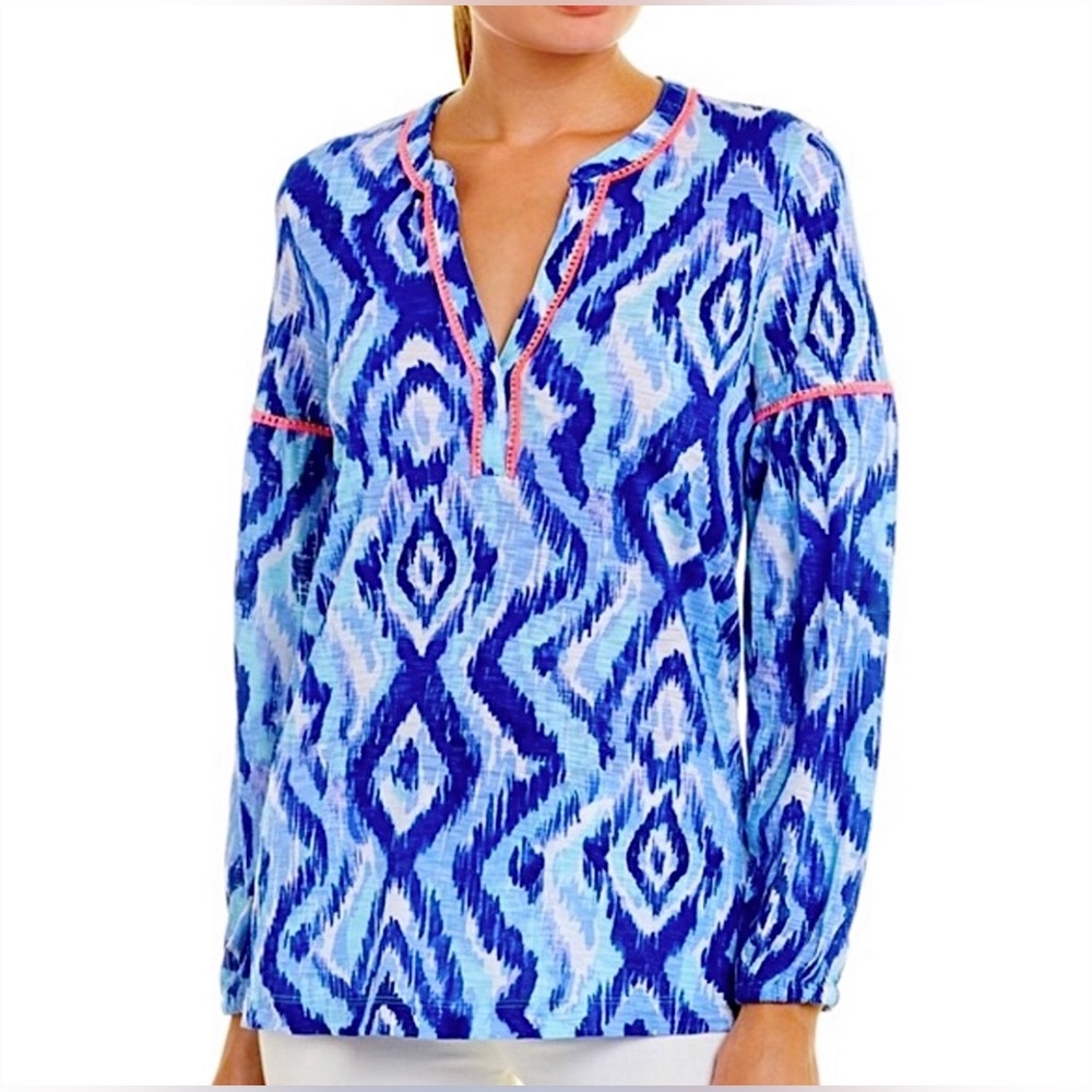 EUC Lilly Pulitzer Kalissa Cotton Knit Tunic Skipped A Beach L